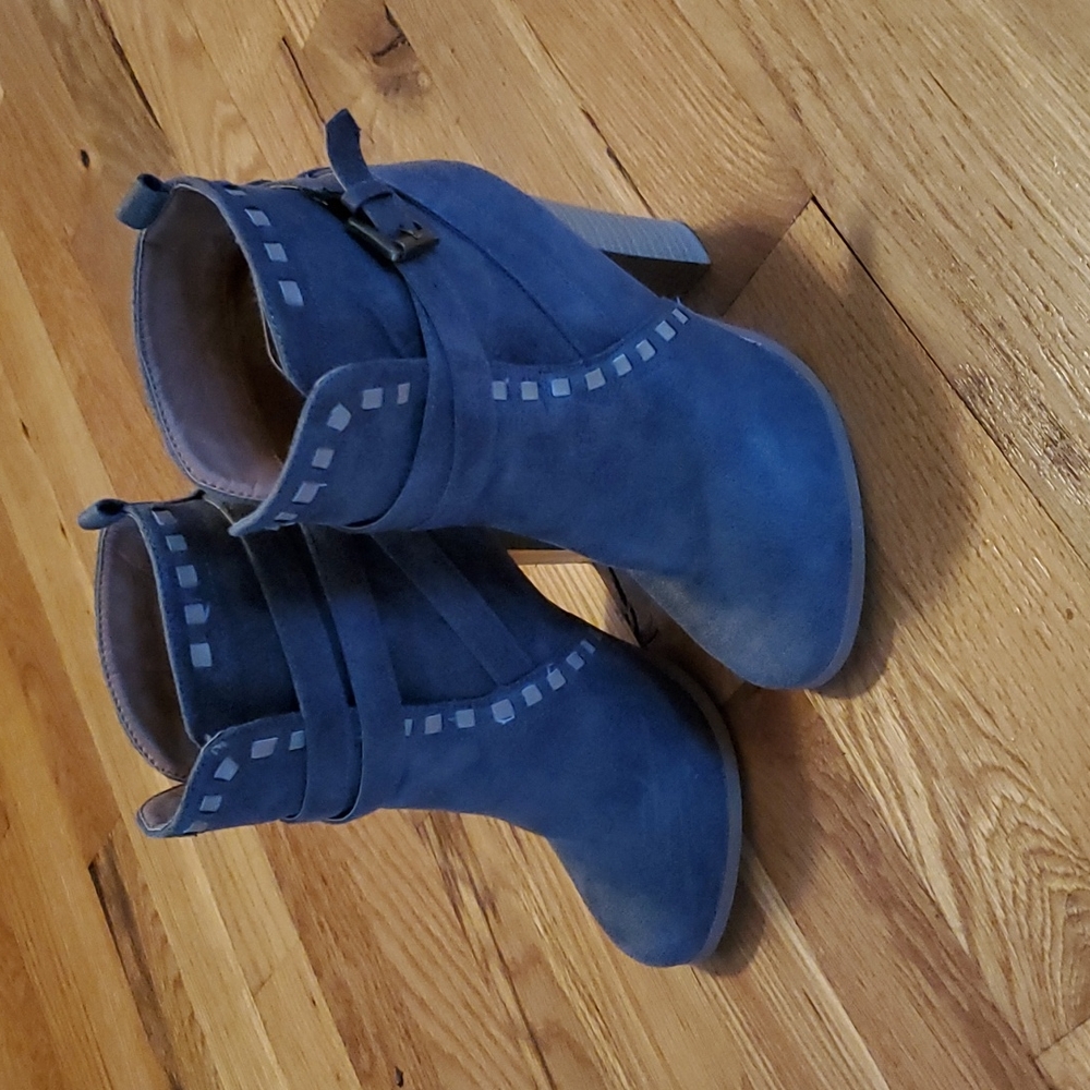 Gray ankle boots